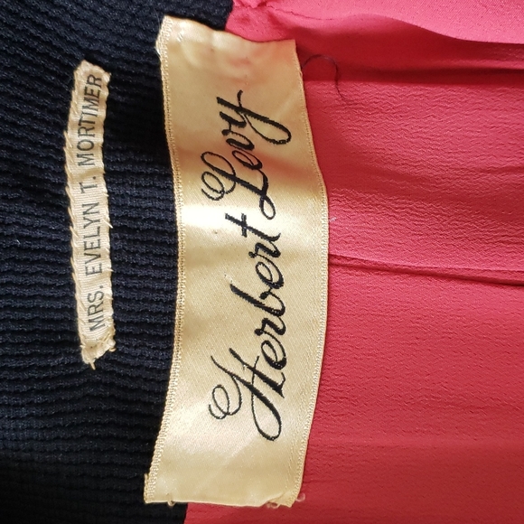 Herbert Levy Vintage Topper Duster Coat Black Embroidered - Picture 4 of 7